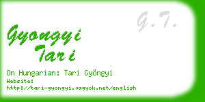 gyongyi tari business card