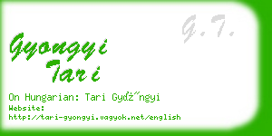 gyongyi tari business card